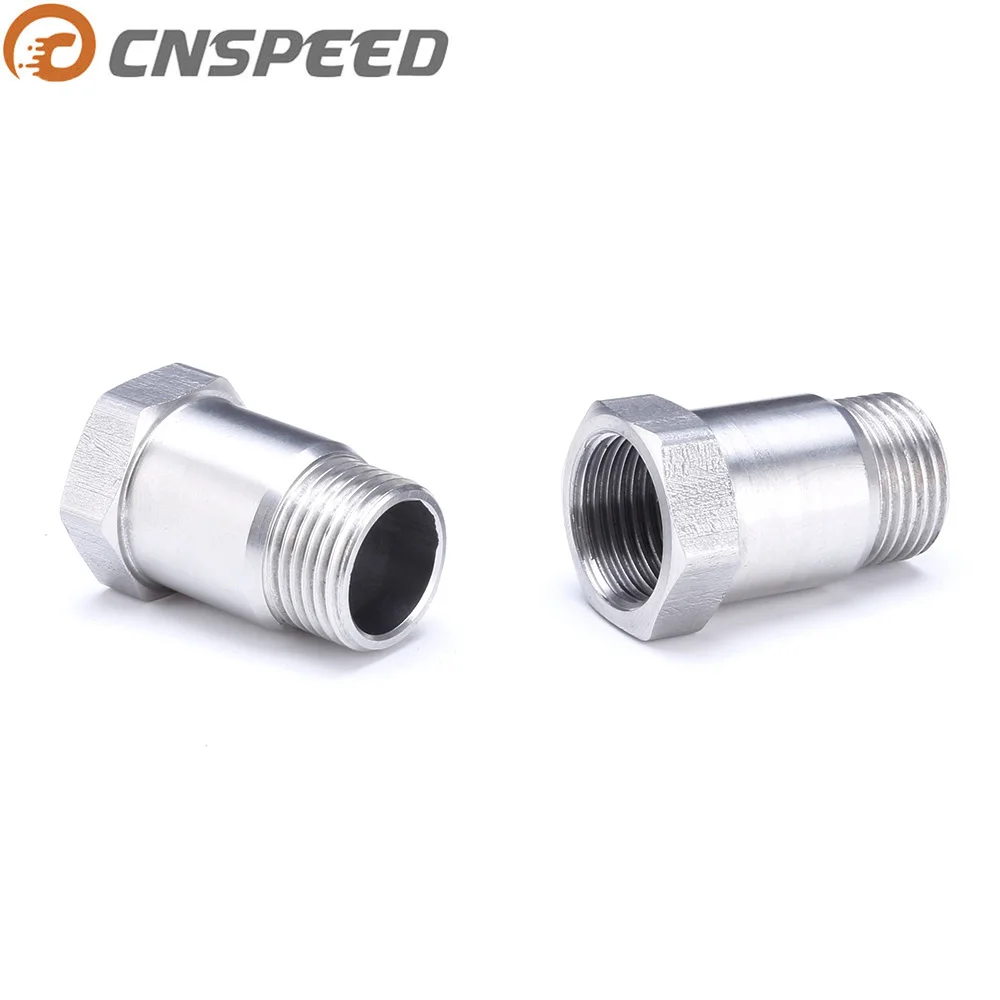 

CNSPEED Sliver O2 Oxygen Sensor Test Pipe Extension Extender Adapter Spacer M18 X 1.5 Bung Thread 304 Stainless Steel TO101306