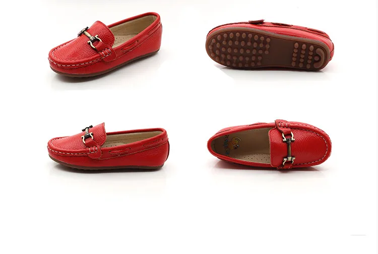 Mocassins de Couro Sapatos do Bebê da Criança Sapatos de Couro Nova Primavera Fundo Macio Genuíno Crianças Respirável Apartamentos Casuais Meninos 04 7 High Quality Mamãe e Bebê