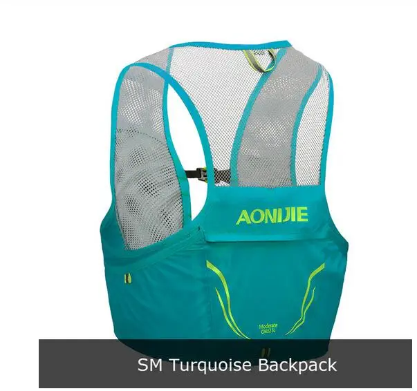 AONIJIE 2.5L Outdoor Lightweight Hydration Backpack Rucksack Bag Vest Hiking Camping Running Marathon 500ML Soft Flask - Цвет: Green-SM