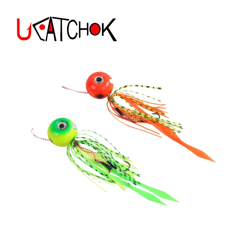 

2pcs/pack rubber 100g metal jig head rubber silica gel skirts ties slow jigging salt water fishing lure inchiku jig bait gear