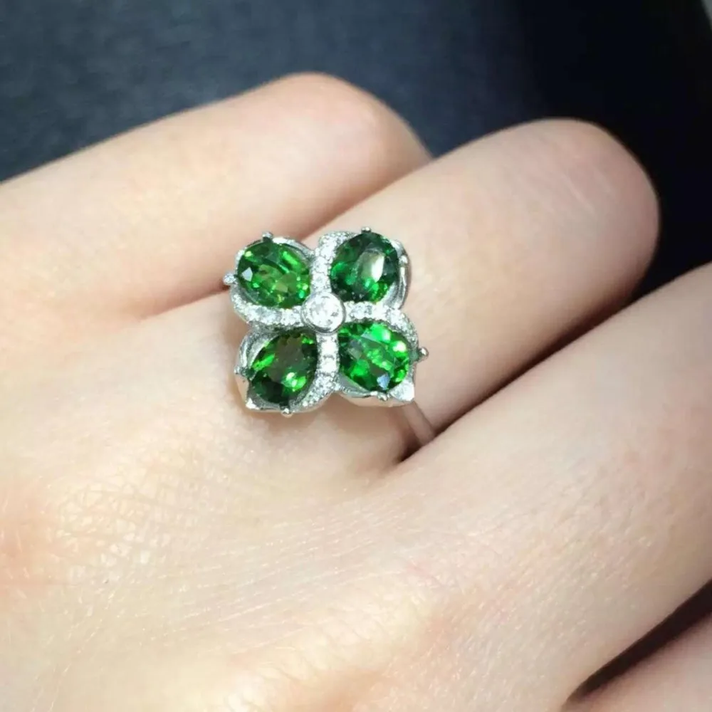 

2017 Qi Xuan_Fashion Jewelry_Tourmaline Stone Elegant Woman Rings_S925 Solid Sliver Fashion Rings_Manufacturer Directly Sales