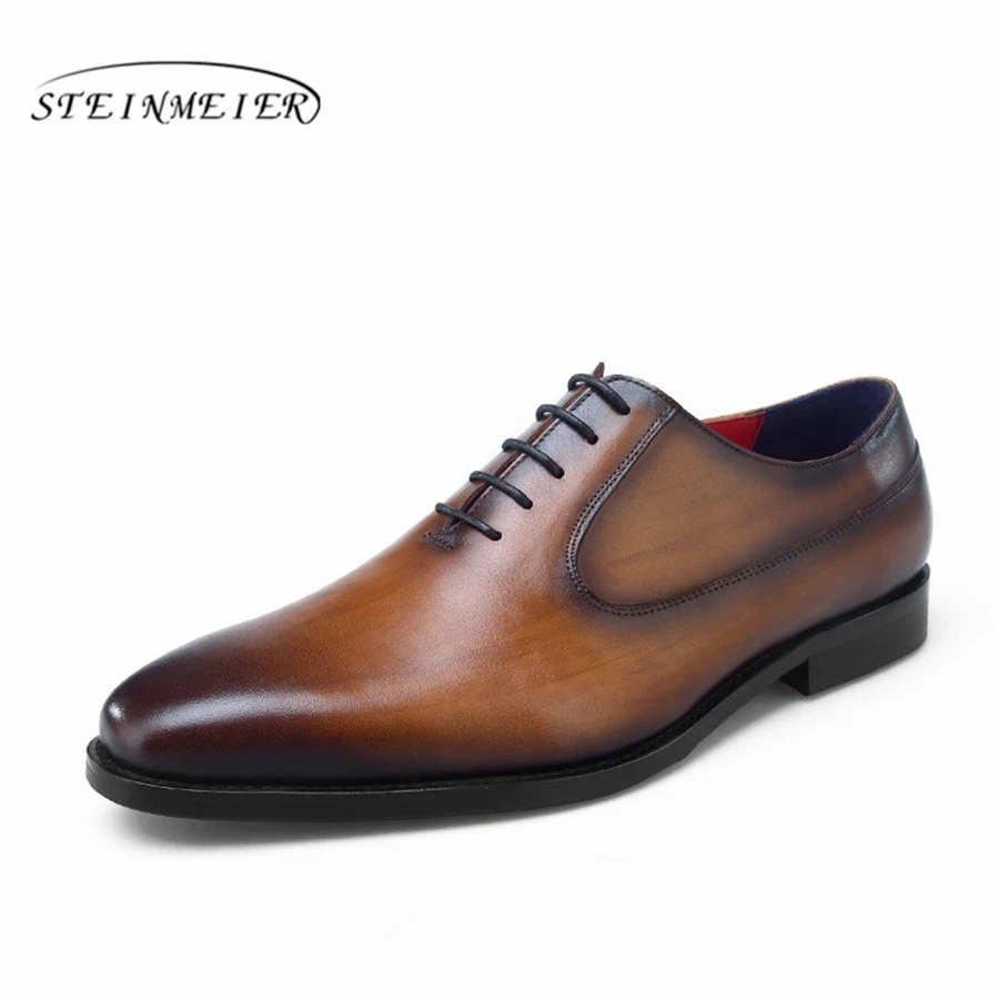 

Mens formal shoes leather oxford shoes for men dressing wedding men's brogues office shoes lace up male suit shoes black brown