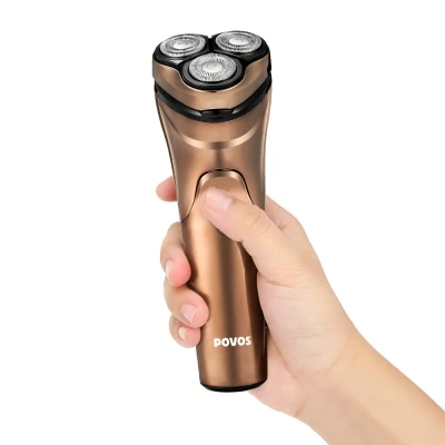 

POVOS PQ8700 3D Triple Floating Blades Electric Shaver Shaving Razor Trimmer