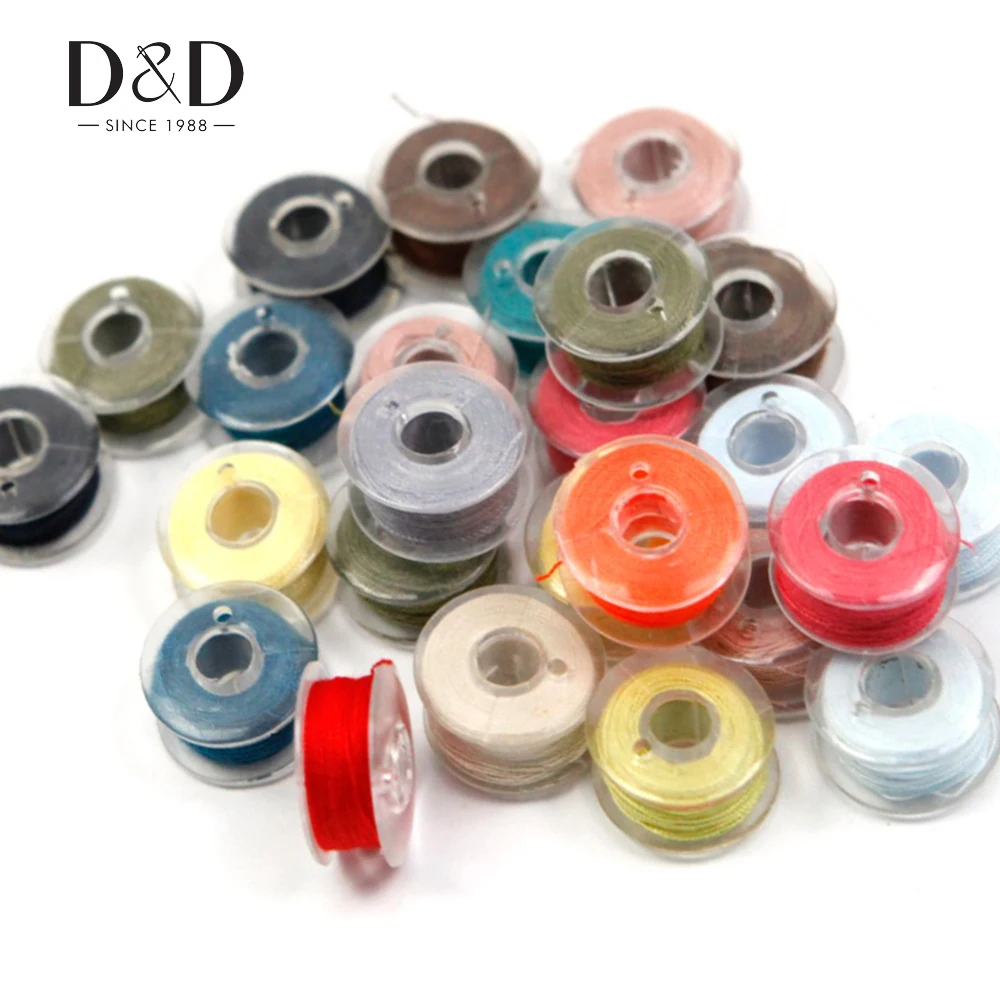 D & 25 шт. аксессуары для шитья из полиэстера|sewing machine spools|bobbins plasticthread bobbin |