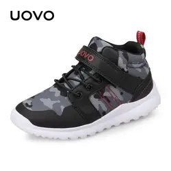 2018 UOVO Новое поступление мальчиков обувь для девочек модная детская одежда спортивная обувь открытая детская Повседневное кроссовки для