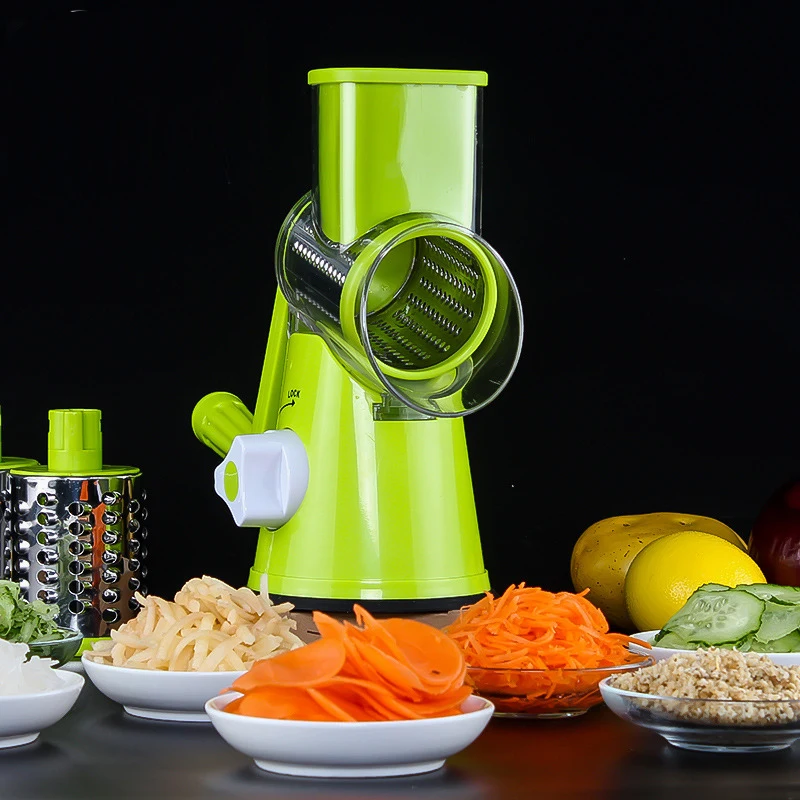 1 stücke Einfache Reinigung Von Große Kaliber Hand Trommel Dreh Multifunktionale Schnelle Schreddern Und Schneiden Slicer Von 430 Edelstahl