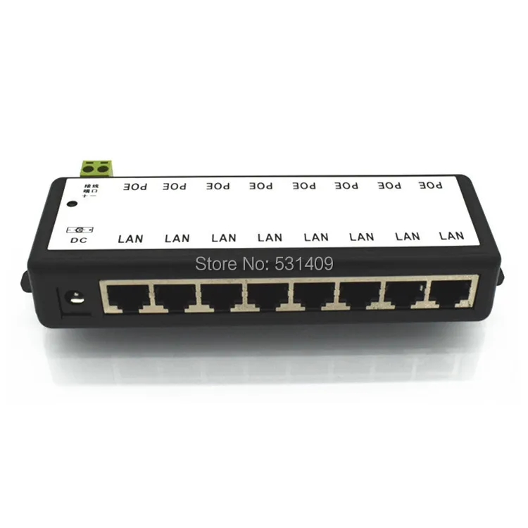 В ПРОДАЖЕ 8 портов lan пассивный переходник Pin 4 5/7 8 мощность над Ethernet модуль порта вызова инжектор DC 9-48 В IP камера PoE