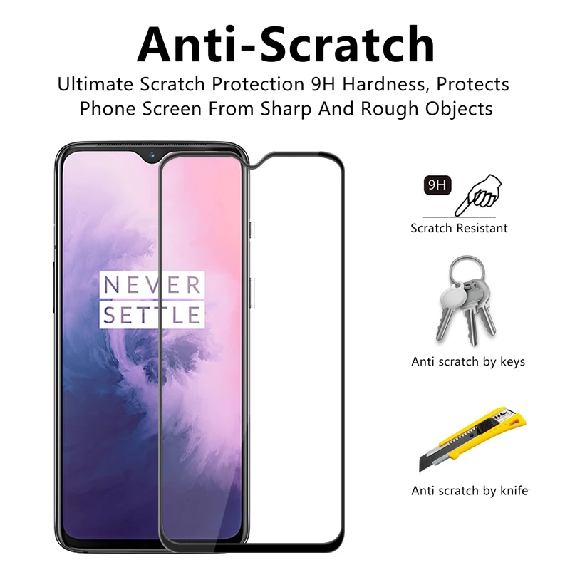 

For Oneplus 7 6 6T 5 5T 3 3T Tempered Glass For Oneplus 7 6T 5T 3T Omnidirectional Screen Protector Tempered Glass Film