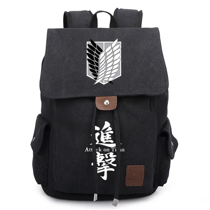 

6 Color Anime Attack on Titan Cosplay Wings of Liberty Backpack Student School Shoulder Bags Casual Teenage Travel Rucksack