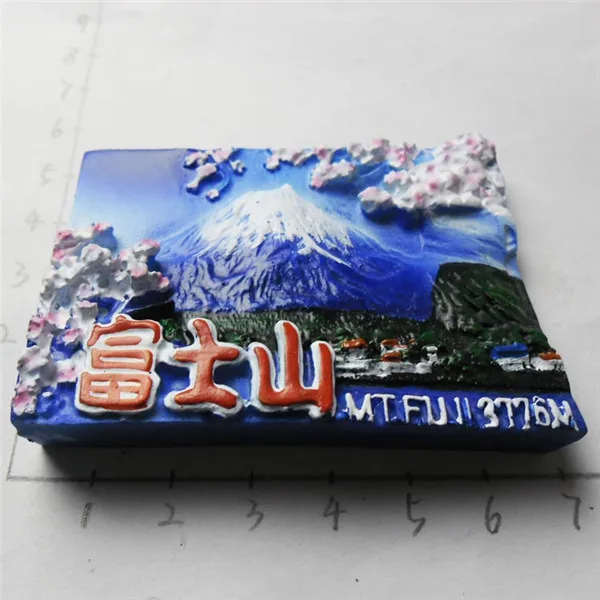 Japan Mt. Fuji Sumo Kimono Geisha Tourist Souvenir Figures Fridge Magnets - Mt. Fuji 2