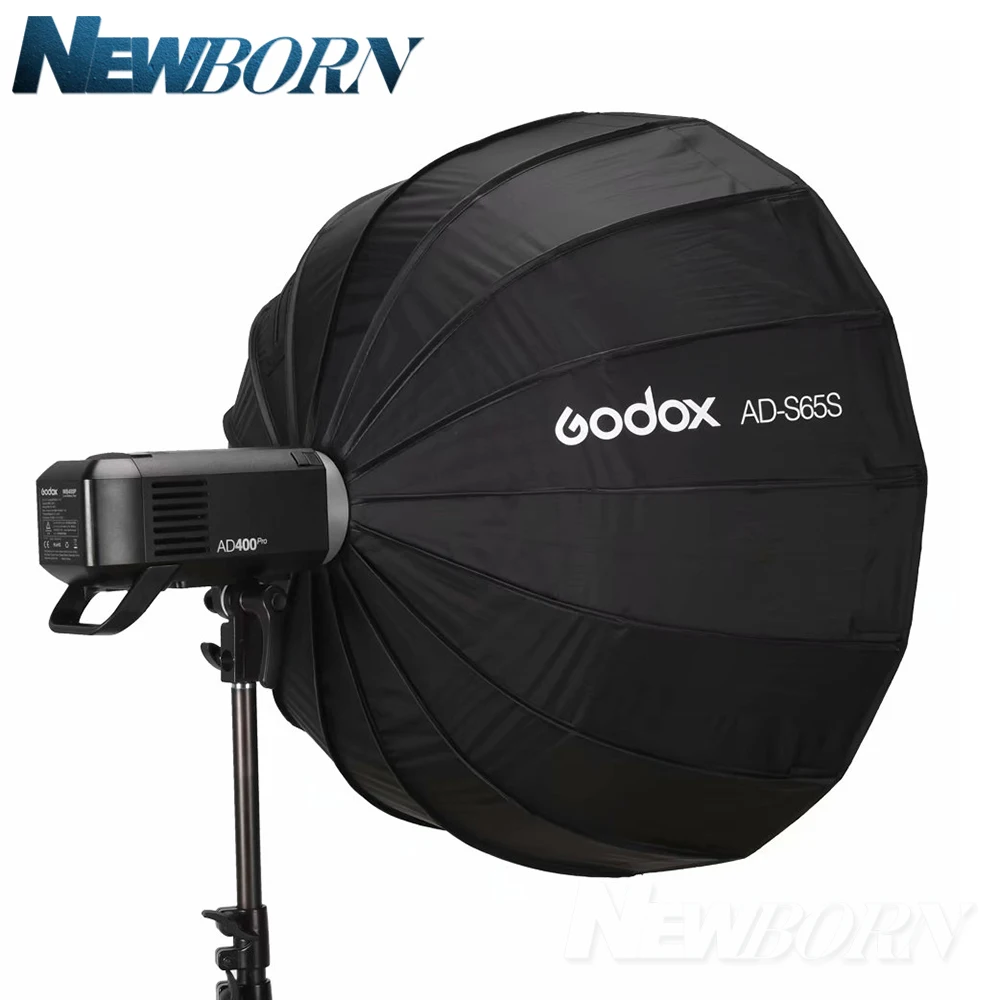 Godox 65 см AD-S65S встроенный Серебряный софтбокс с сотовой сеткой Godox крепление софтбокс для вспышки AD400PRO