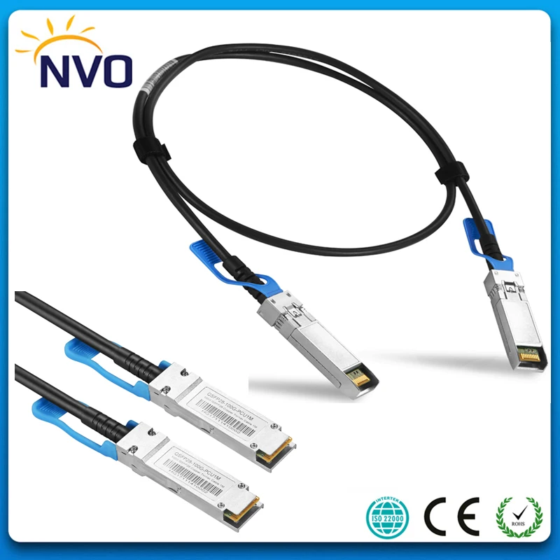 100 ГБ QSFP28 к QSFP28 пассивный прямой Twinax медный кабель, 30AWG 2 м QSFP28 ЦАП медный кабель