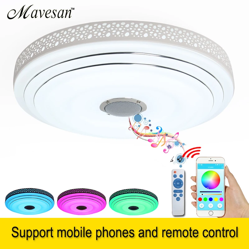 

2018 RGB LED ceiling Lights Dimmable with Bluetooth & Music 90-260V modern 36W Led led plafond for 5-15Square meters kids room