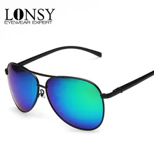LONSY алюминиево-магниевые поляризованные солнцезащитные очки, мужские зеркальные очки для вождения, мужские солнцезащитные очки lunetes de soleil homme