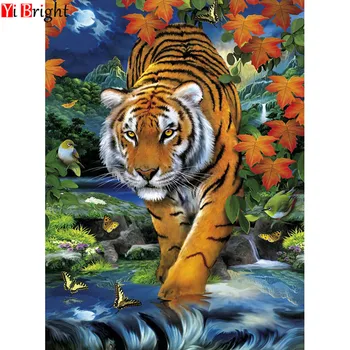 

Diamond Embroidery Tiger 5D Diy Diamond Painting Full Square Diamond Mosaic Embroidery Animal Home Decoration Painting XY1