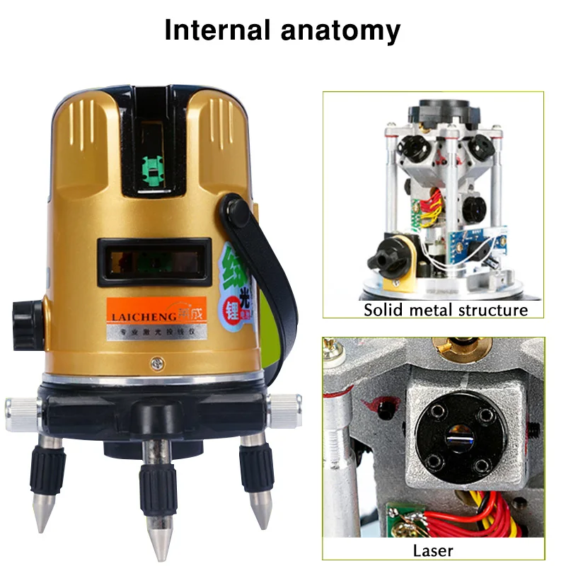 

5 Line Green Laser Level Meter Battery Powerful Green Beam Laser Line Self Leveling 360 Vertical Horizontal Laser Level Tools