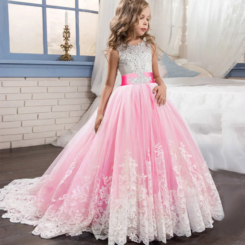 

Children's Dresses New Girl's Wedding Garment 2019 Princess dress Wedding Flower Girl dress 3 4 5 6 7 8 9 10 11 12 Yrs
