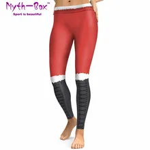 Рождественские женские спортивные Леггинсы зимние праздничные брюки эластичные обтягивающие спортивные шорты Санта Клаус Cospaly Костюм Капри фитнес колготки