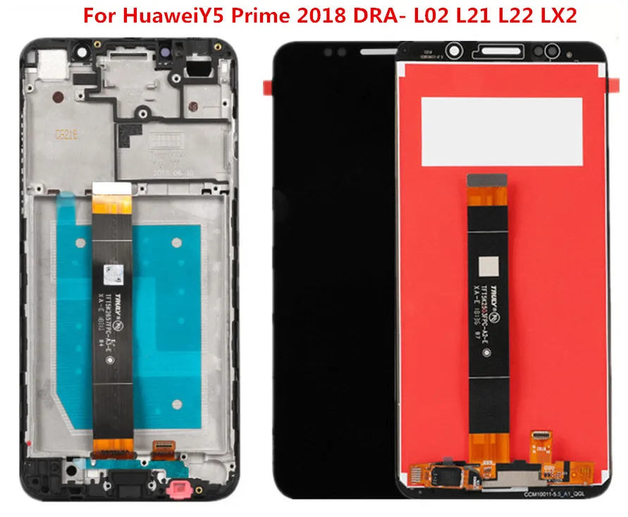 

GIFT+For Huawei Y5 2018 LCD Display Touch Screen Digitizer For HuaweiY5 Prime 2018 DRA- L02 L21 L22 LX2Screen With Frame+TOOL