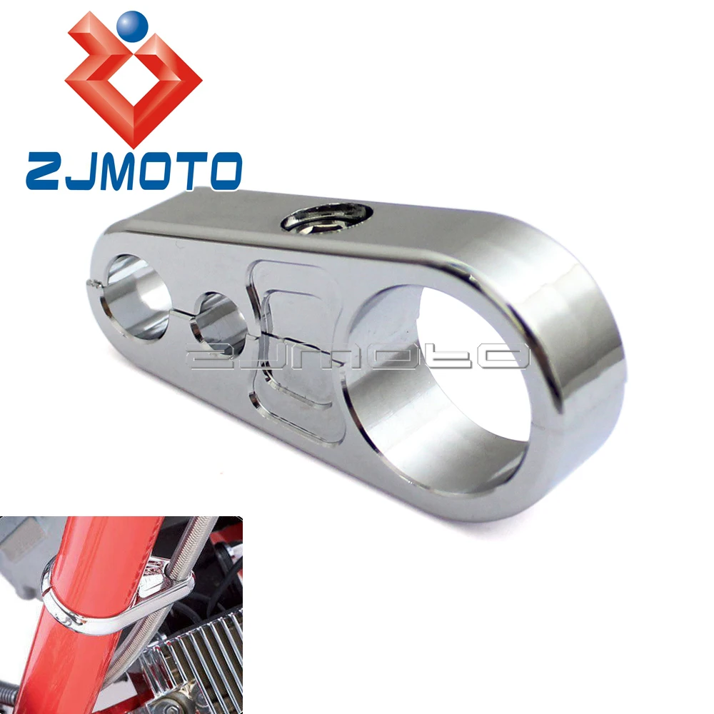Motorcycle 1" Frame Handlebar Clutch Line Throttle Cable Wire Clamp