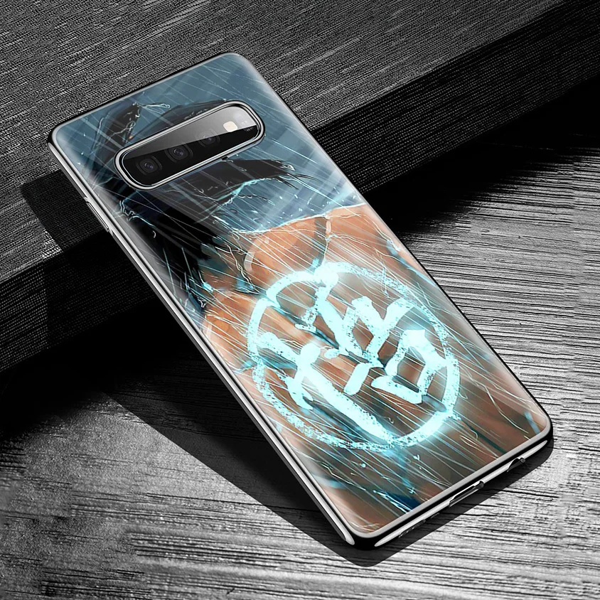 Dragon Ball Z тату мультфильм чехол для samsung Galaxy S10 5G S10e S9 S8 Plus Note 9 10 105G Plus A50 A30 A70 закаленное стекло чехол