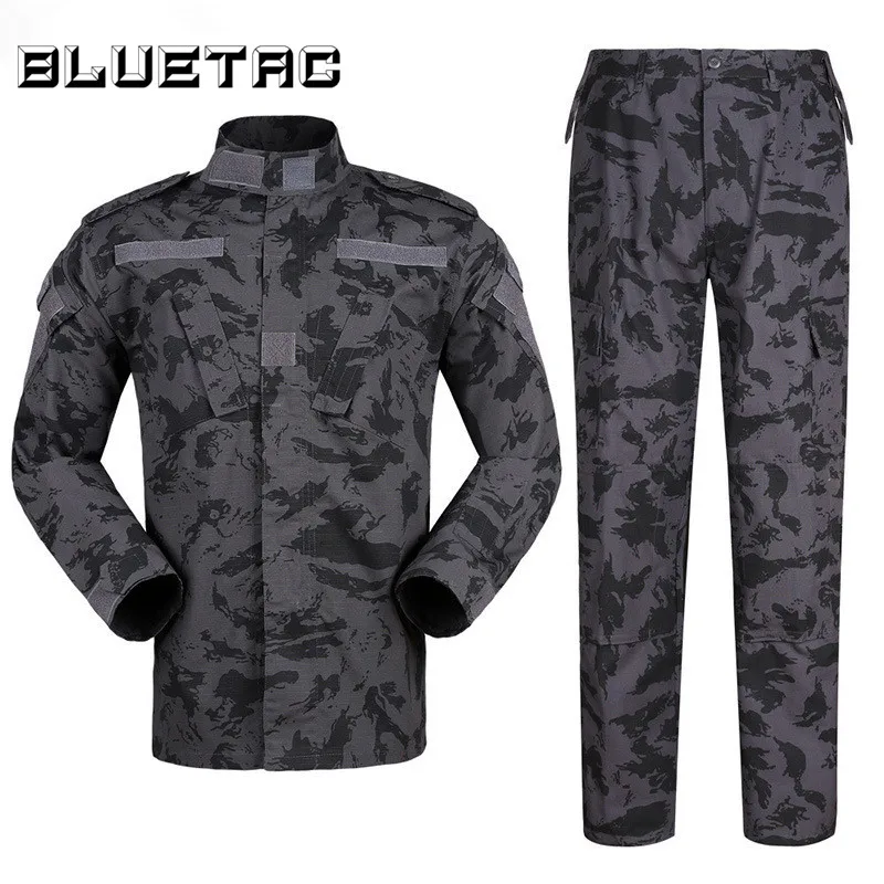 Военный камуфляж тактический костюм для мужчин охотничья Боевая полевая Униформа куртка рубашка и брюки с поясом Для Стрельбы Охота Военная игра армия