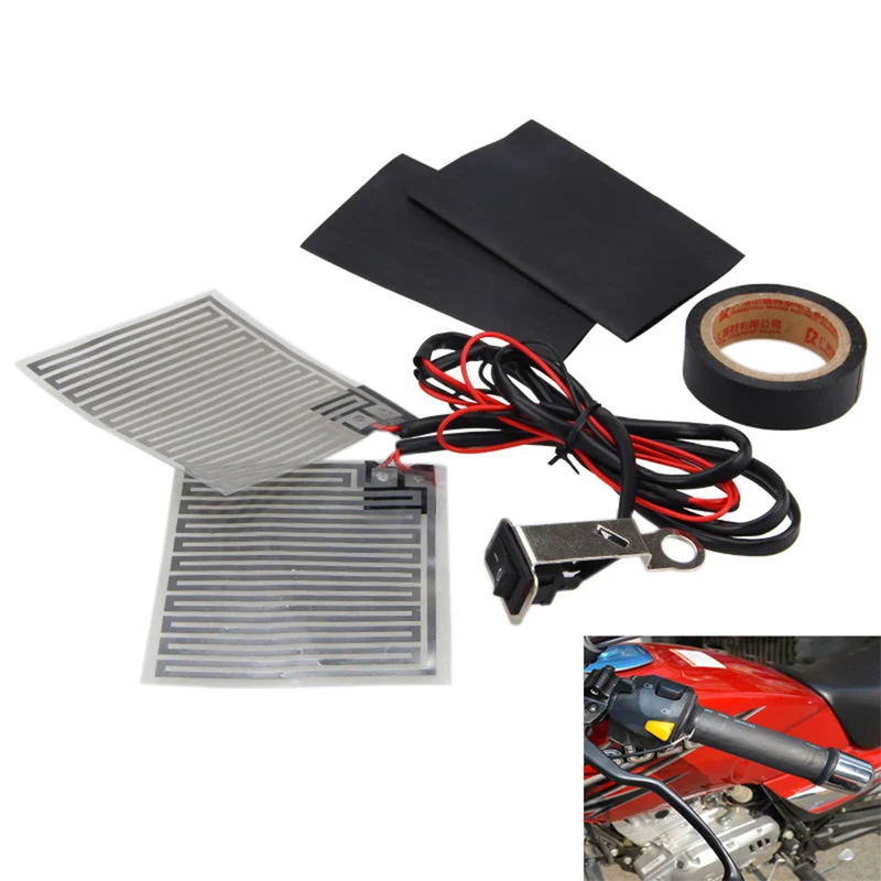 

Universal Heated Grips Handlebar Pad 12V Motorcycle Electric Heating Insert Handle Kit Refit Hand Set Motorcycle Accessories