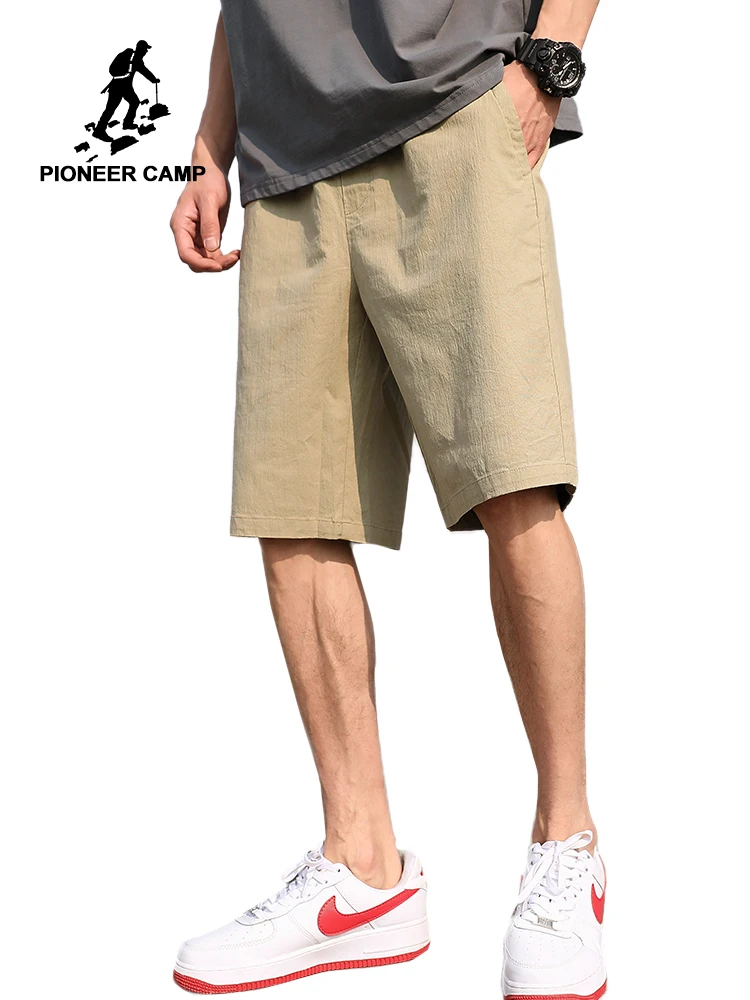 Пионерский лагерь Прямая летние однотонные повседневные шорты Для мужчин Regular Fit плюс Размеры шорты для мужчин хлопковые шорты ADK908104