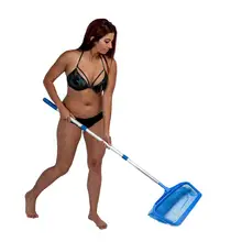 Прямоугольная синий плавательный бассейн мелководная спасательная сеть с длиной 46-105 см термоусадочная Алюминиевая штанга инструменты для чистки бассейна