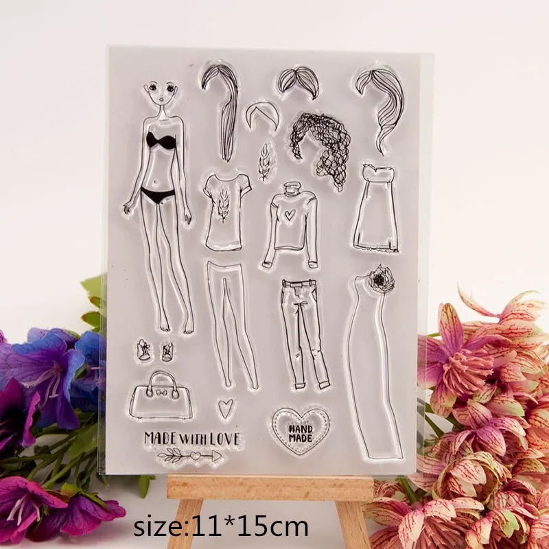 

Transparent Rubber Silicone Clear Stamps for Tampons Seal Background Collage Stamp Holiday card Card Making Diy