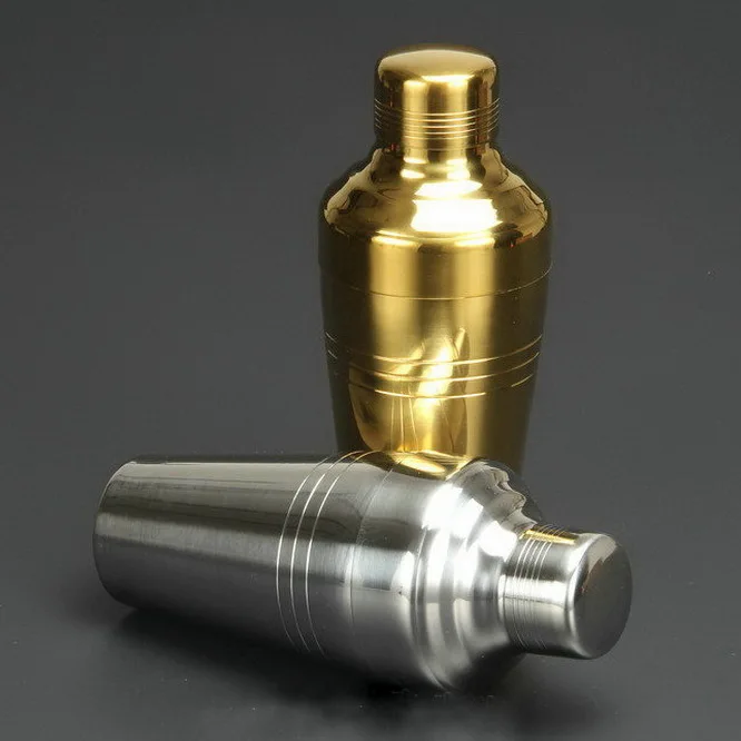 410ml Plated Japanese design silver gold cocktail shaker set flask personalized stainless steel cocktail shaker