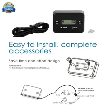 

Waterproof digital hour meter for dirt quad Bike ATV Motorcycle Snowmobile motocross pit bike lawn mower tractor truck trucklift