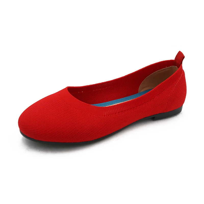 

Women Flats Slip On Shoes Woman Breathable Knitting Sock Stretch Boat Shoes