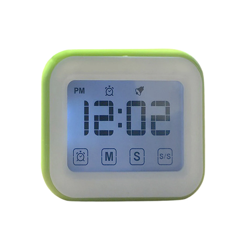 Minutes/Sec/Hour Kitchen Timer Cooking Analog Count Alarm Clock,Battery Power, LCD Touch Screen