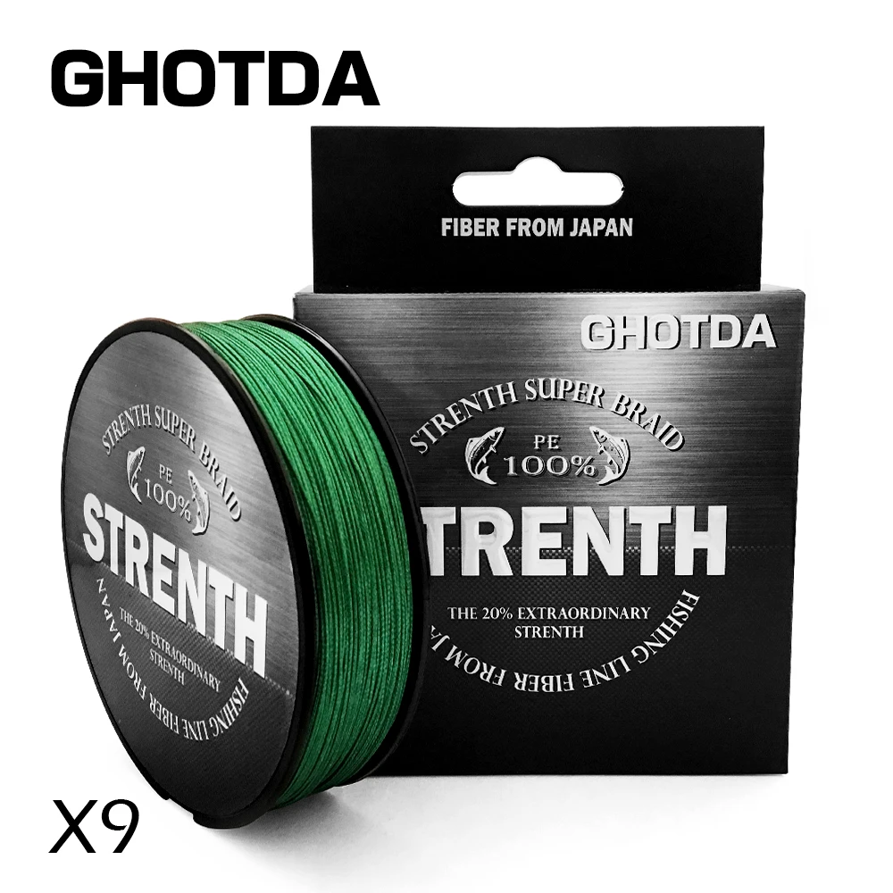 

GHOTDA 150M 9 Strands Super Strong Japan Multifilament 100%PE Braided Fishing Line 20-100LB