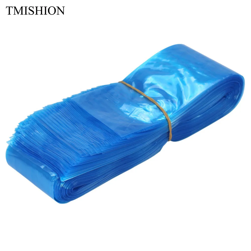 100Pcs/pack Disposable 61*5CM Tattoo Machine Clip Cord Hook Sleeve Bags Blue Plastic Hygiene Cover Tattoo Accessories Supplies