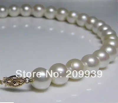 

huij 003369 natural big size 11-12mm AA+ akoya white pearl necklace