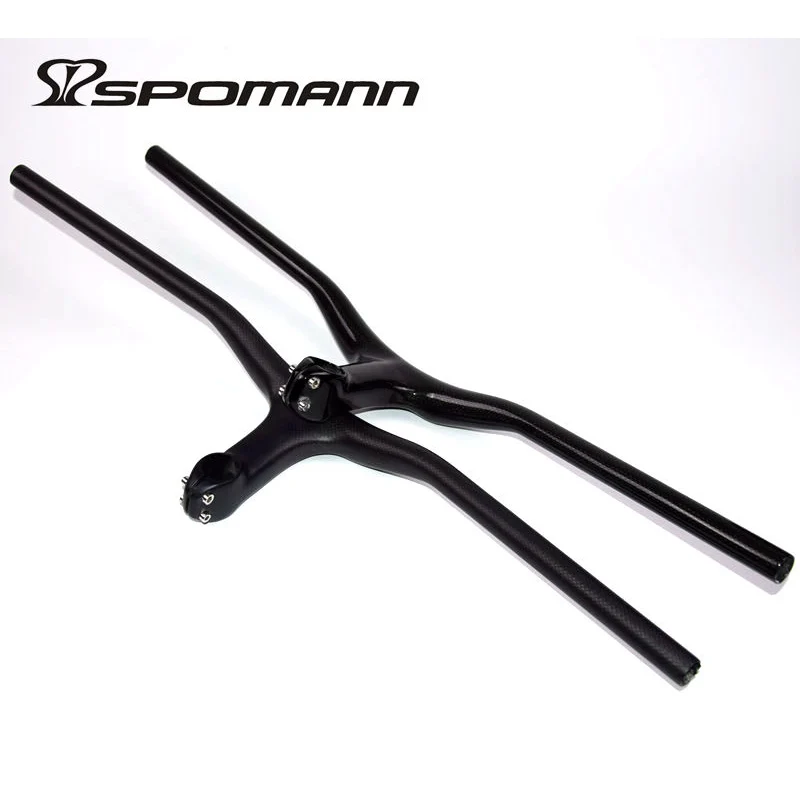 Spomann الكربون المتكاملة المقود mtb ارتفاع مقود دراجة هوائية جبلية المقاود مع طاولة حاسوب المسمار دراجة أجزاء