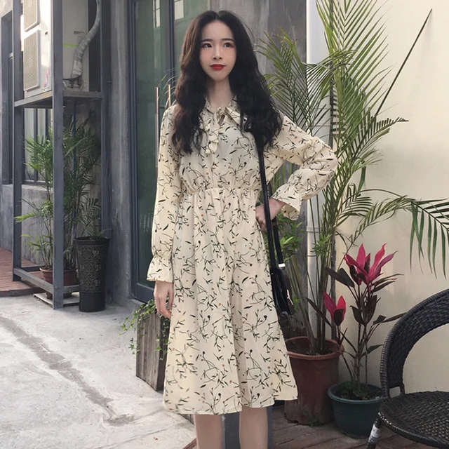 Women's Korean Style Floral Printed Chiffon Shirt – Kawaiifashion