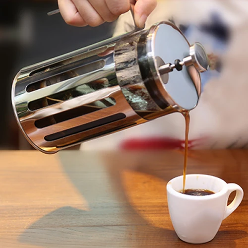 French pot coffee Filter pot coffee Home teapot stainless steel Hand punch Trickling Portable tea maker