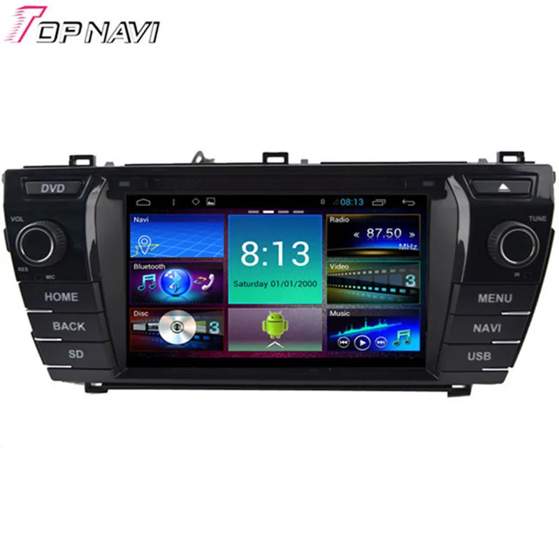 TOPNAVI Quad Core Android 4 4 Car DVD font b Multimedia b font Player for Toyota