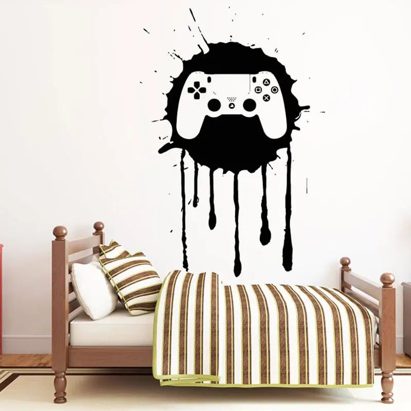 

Creative Design Game Controller Wall Sticker Vinyl Home Decor For Kids Room Teens Bedroom Gaming Room Decals Interior Mural A172