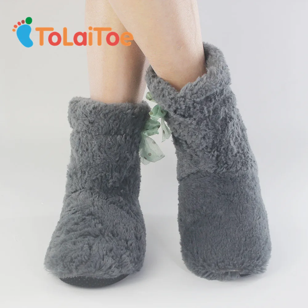 

ToLaiToe Free Shipping Home Soft Plush Home Shoes Slippers Coral Fleece Indoor Floor Sock Indoor Slipper Winter Foot Warmer Bes