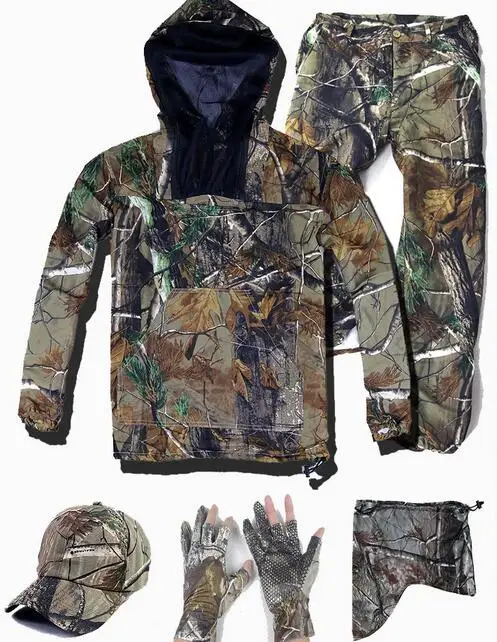 

Summer Ultra-Thin Bionic Camouflage Suit Anti-Mosquito Fishing Hunting Clothes Tactical Ghillie Suit Jacket Pants Set