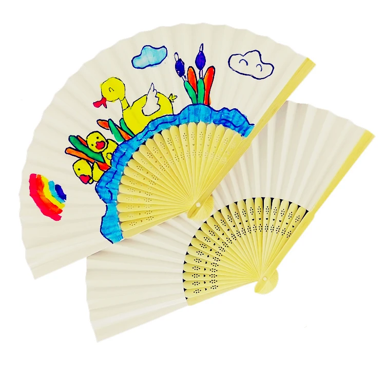 

1Pc Chinese Style Bamboo Paper Pocket Fan Folding Foldable Hand Held Fans Wedding Party Favor Event Party Supplies Fan 16 Colors