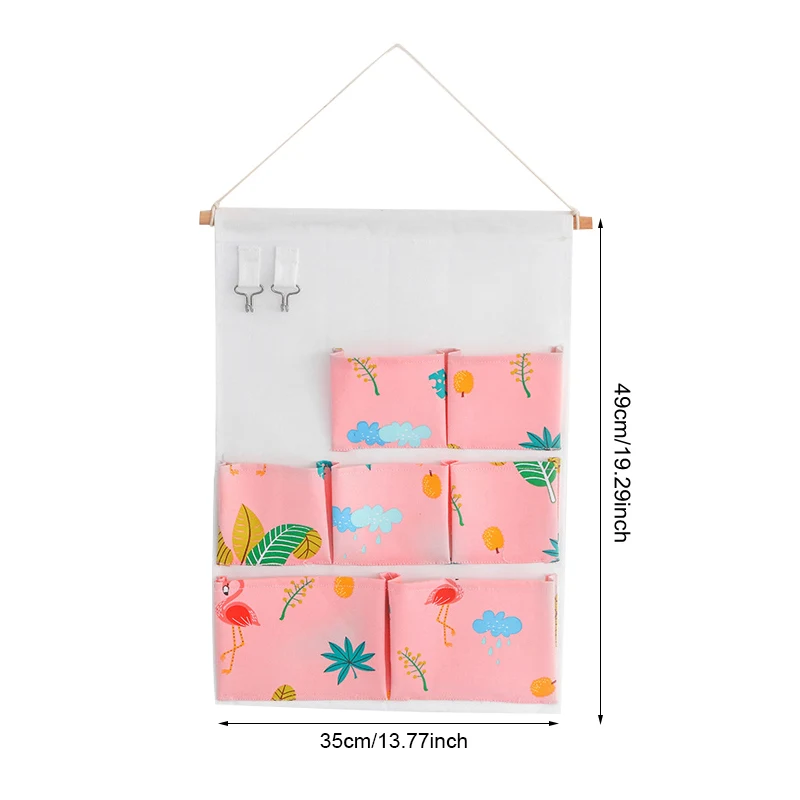 BAKINGCHEF المنزل 7 جيوب سلة غسيل معلقة المنزل وراء الباب الحائط ألعاب أطفال حقيبة التخزين خزانة خزانة الملابس الكثير