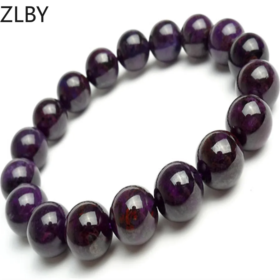 

11mm South Africa Genuine Natural Purpel Sugilite Gems Stone Crystal Round Loose Beads Jewelry Stretch Charm Bracelet AAAA Femme