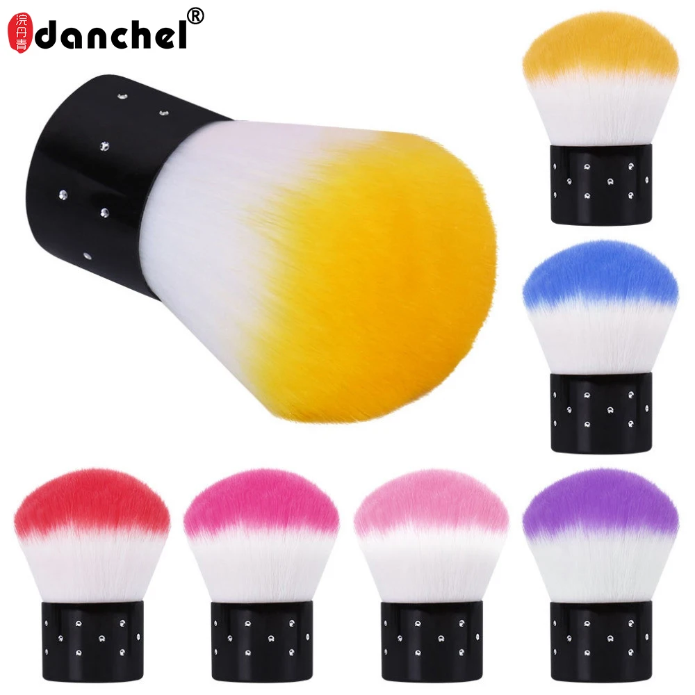 

danchel 6 Colors Nail Tools Brush For Acrylic & UV Gel Nail Art Dust Clean Brush Manicure Pedicure Tool Nail Dust Cleaner