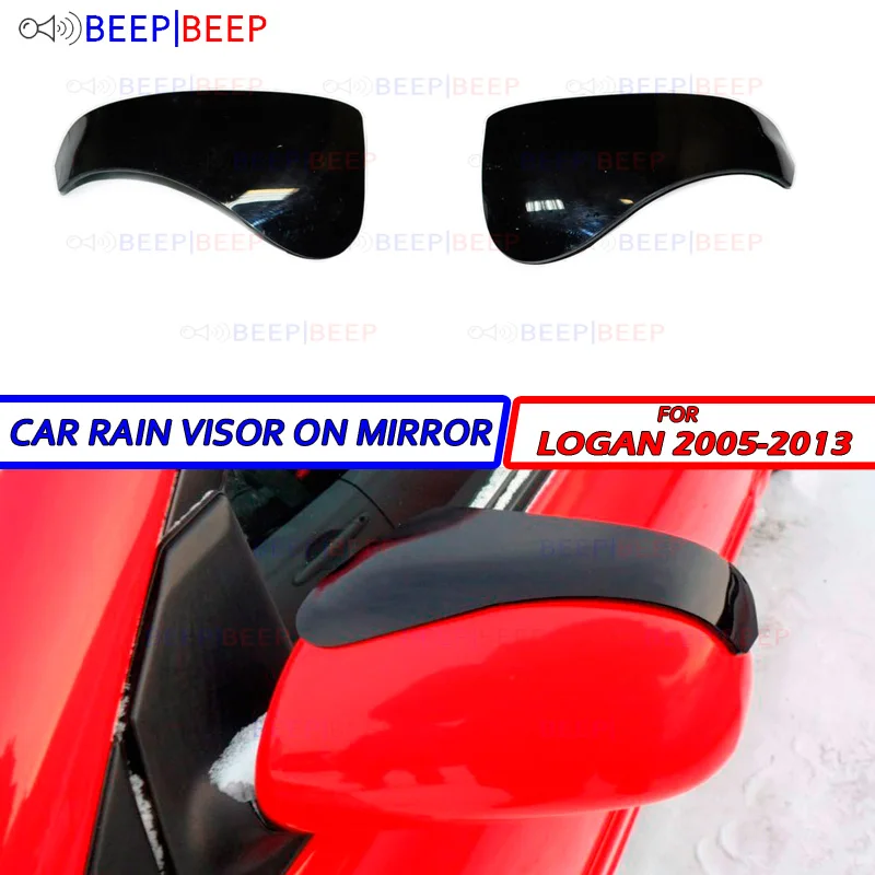 

For Renault Logan 2004-2013 car rain visor car covers rearview mirror cover rear view mirror sticker car accessories