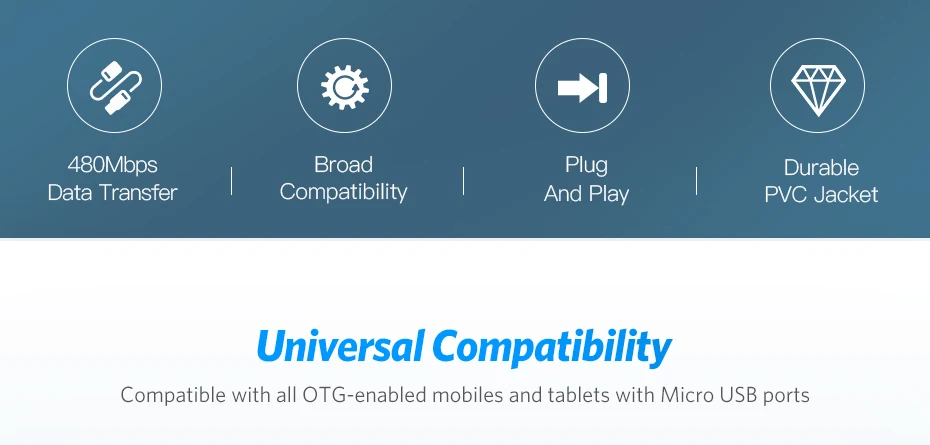 Ugreen Micro USB OTG câble adaptateur pour Xiaomi Redmi Note 5 Micro USB connecteur pour Samsung S6 tablette Android USB 2.0 OTG adaptateur
